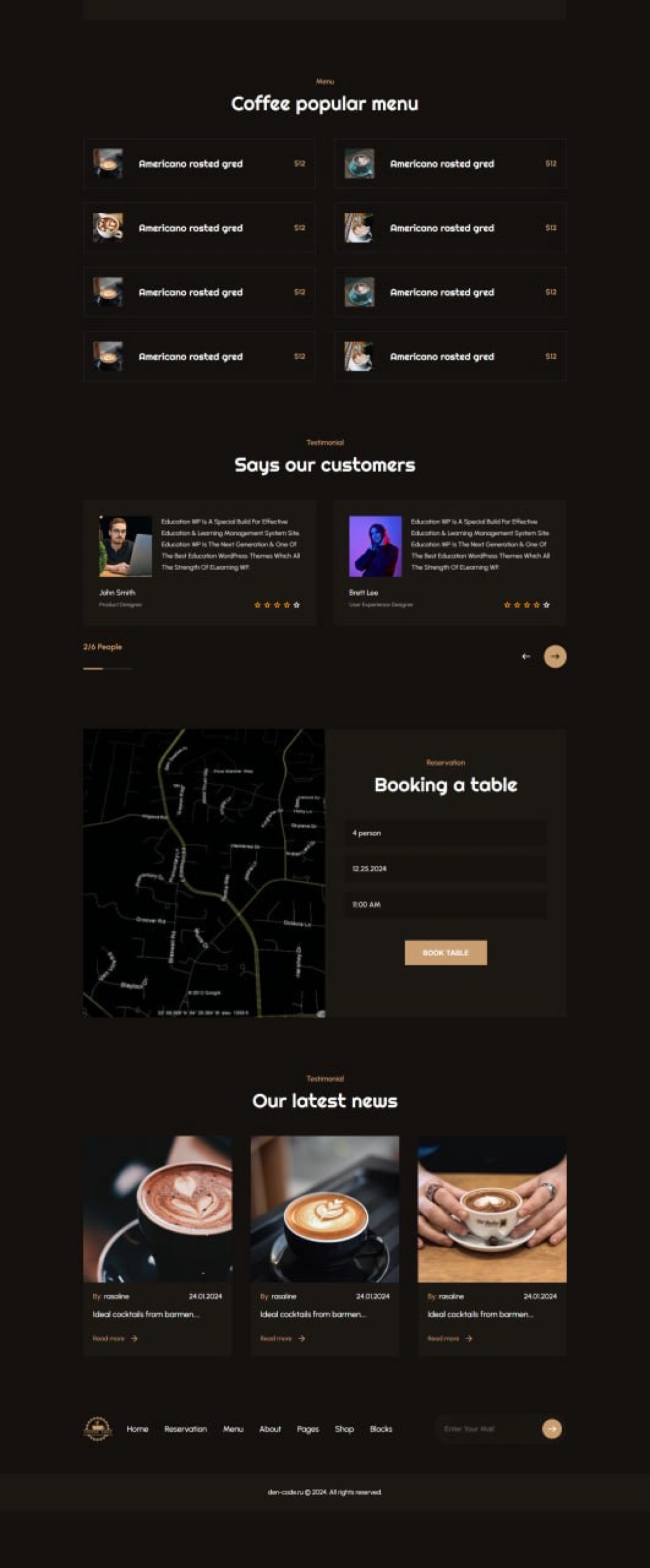 Закончили верстку лендинга #магазинкофе #верстка #фигма #html #css | Сетка — социальная сеть от hh.ru