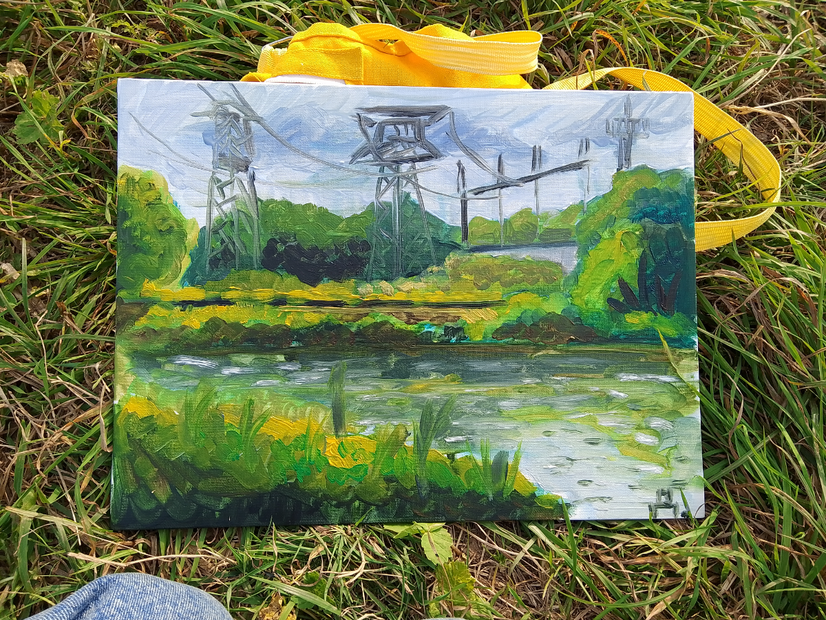 вот и все, готовая работа 
#пленер #художники #художник #учусь #иллюстрации | Сетка — социальная сеть от hh.ru