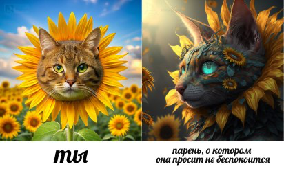 Я сделала мем!
Слева нейросеть Recraft, справа - любимая миджорней
Ну лучшая! | Сетка — социальная сеть от hh.ru