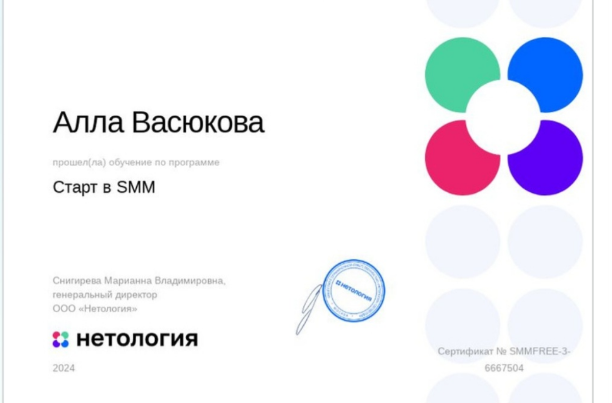 Обновила знания SMM.  Сейчас в тренде: таргетинг, посевы, блогеры.
В 2020 году прошла там почти годовой курс директор по digital маркетингу | Сетка — социальная сеть от hh.ru