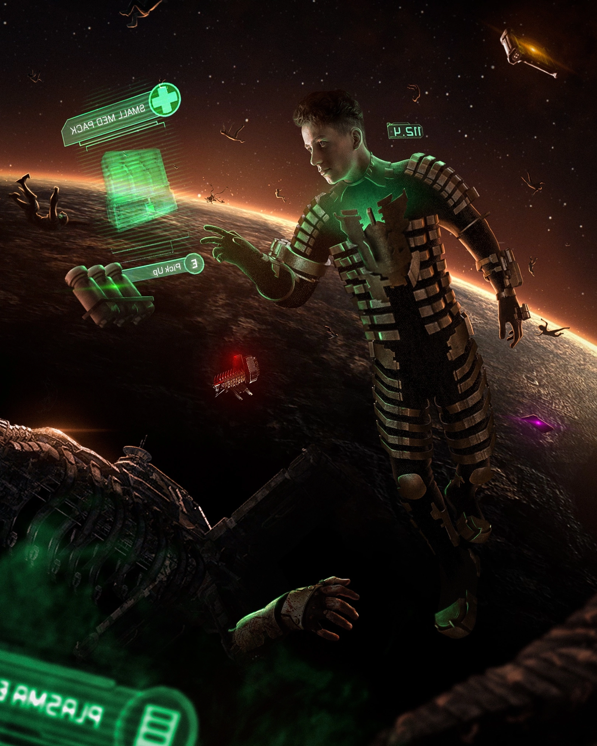 Одна из самых моих любимых работ. Я обожаю Dead Space ) | Сетка — социальная сеть от hh.ru
