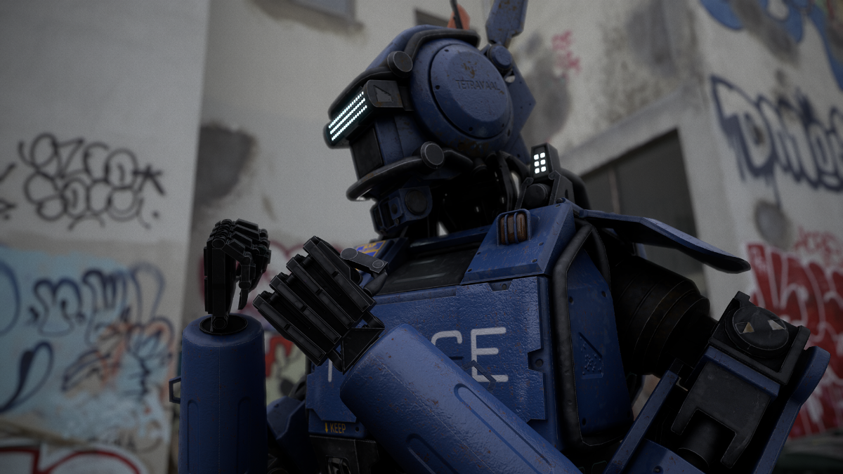 Всем добрый день! Хочу поделиться с вами новой работой. Это робот Чаппи из одноименного фильма. Было желание максимально повторить оригинал, но при учёте, модель останется в классе GameReady | Сетка — социальная сеть от hh.ru