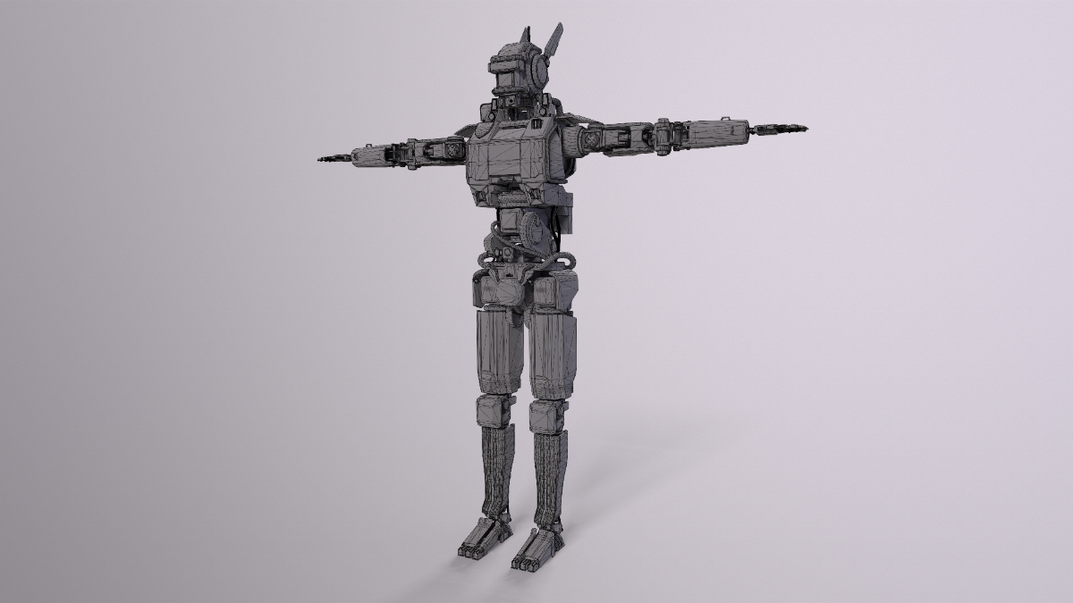 Всем добрый день! Хочу поделиться с вами новой работой. Это робот Чаппи из одноименного фильма. Было желание максимально повторить оригинал, но при учёте, модель останется в классе GameReady | Сетка — социальная сеть от hh.ru