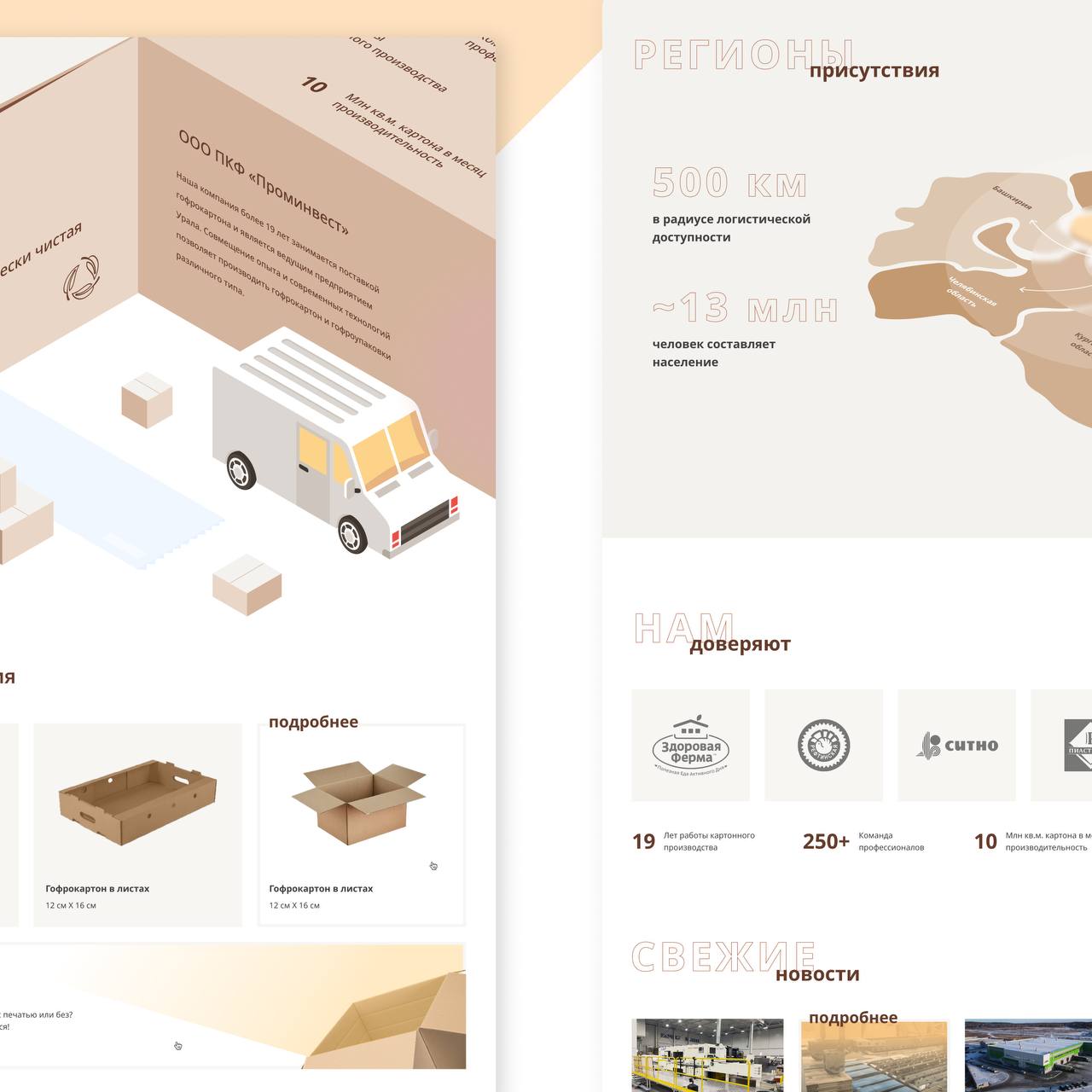 Новый сайт для нового завода 🔥
«Проминвест» — производитель гофроупаковки и гофрокартона в Екатеринбурге — обратился к нам с интересной задачей | Сетка — социальная сеть от hh.ru