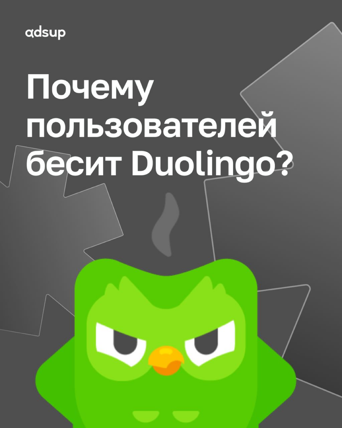 Зелёная сова научила языкам уже более 80 миллионов человек по всему миру.
Разбираем какие приёмы использует Duolingo, чтобы повышать RR и почему пользователей это бесит 😤 
https://adsup | Сетка — социальная сеть от hh.ru