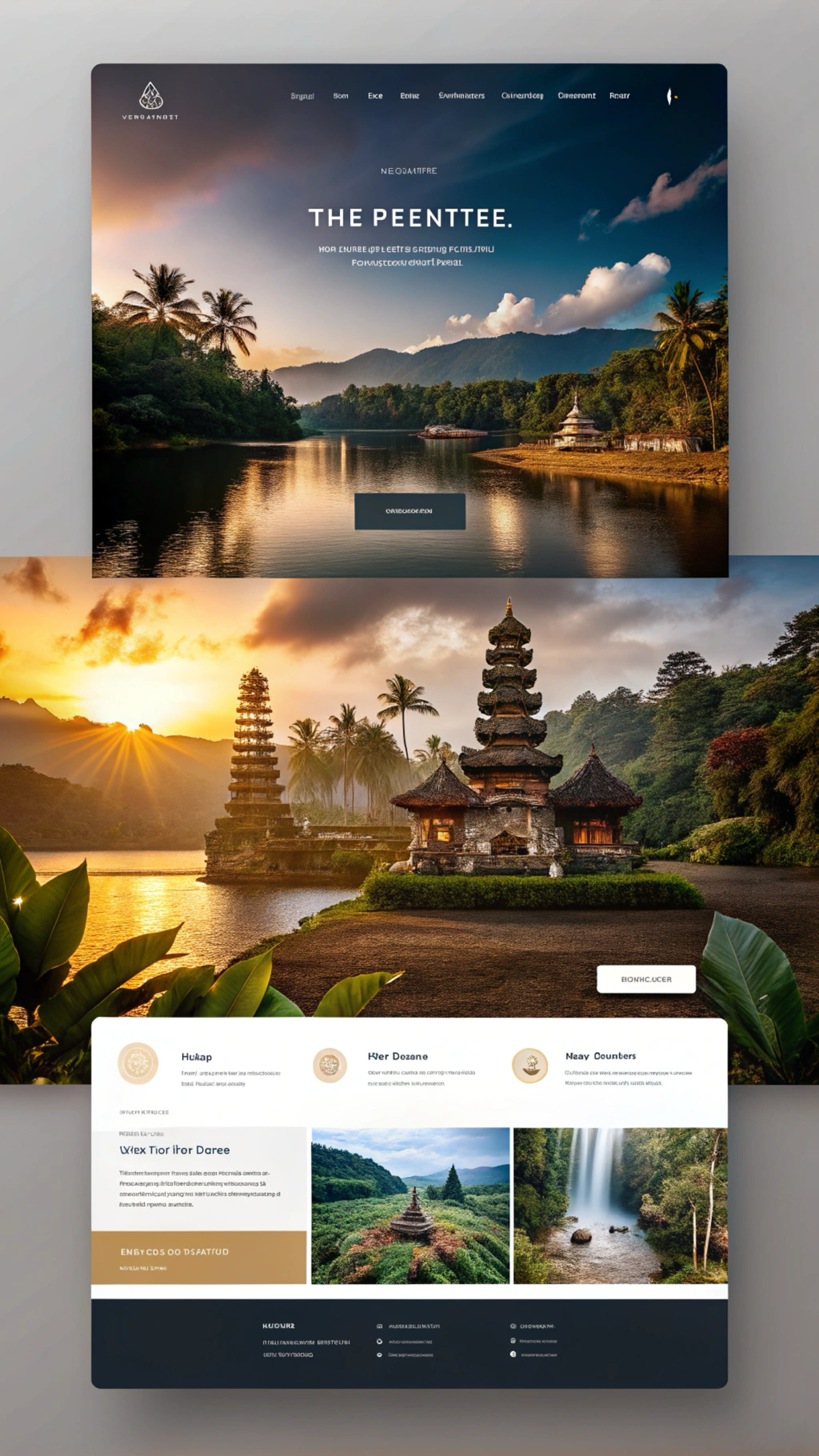 Макет сайта для райского уголка планеты . Хочется там побывать, окунуться в природу и раствориться в красоте #макетсайта #вебдизайн #фигма #силаприроды | Сетка — социальная сеть от hh.ru