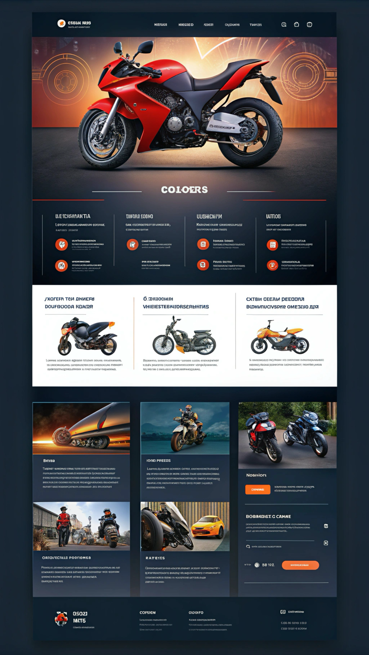 Макет сайта о мото #дизайнсайта #сайт #html #css #figma | Сетка — социальная сеть от hh.ru