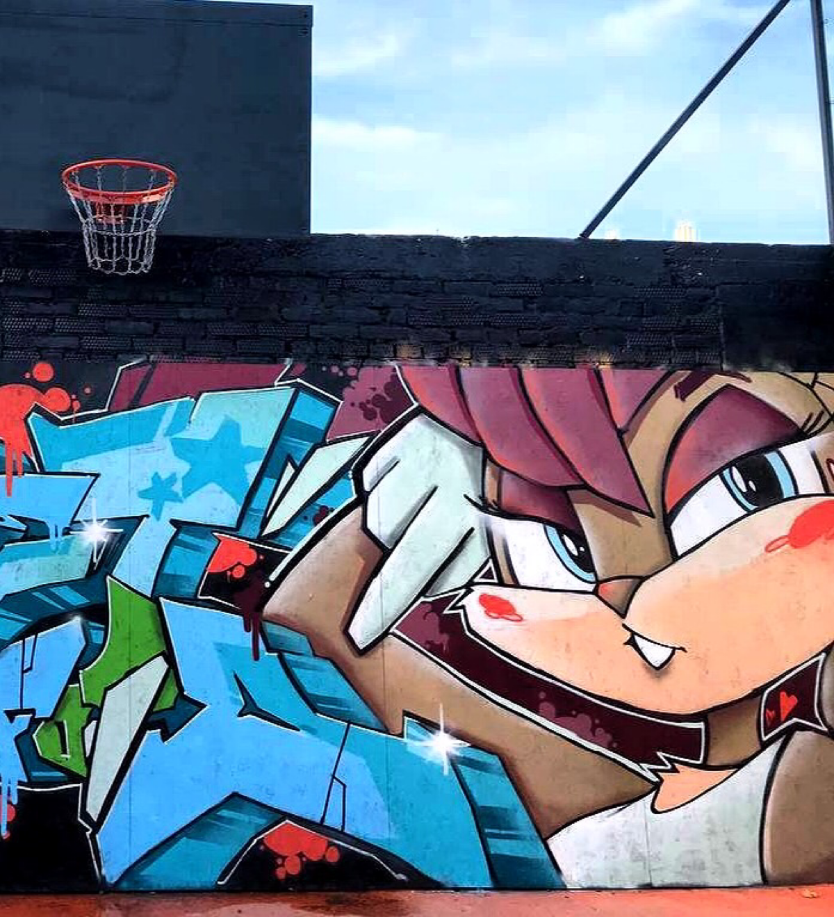 Расписал граффити на уличной баскетбольной площадке, по мотивам фильма “SPACE JAM”
#graffiti #art #streetart | Сетка — социальная сеть от hh.ru