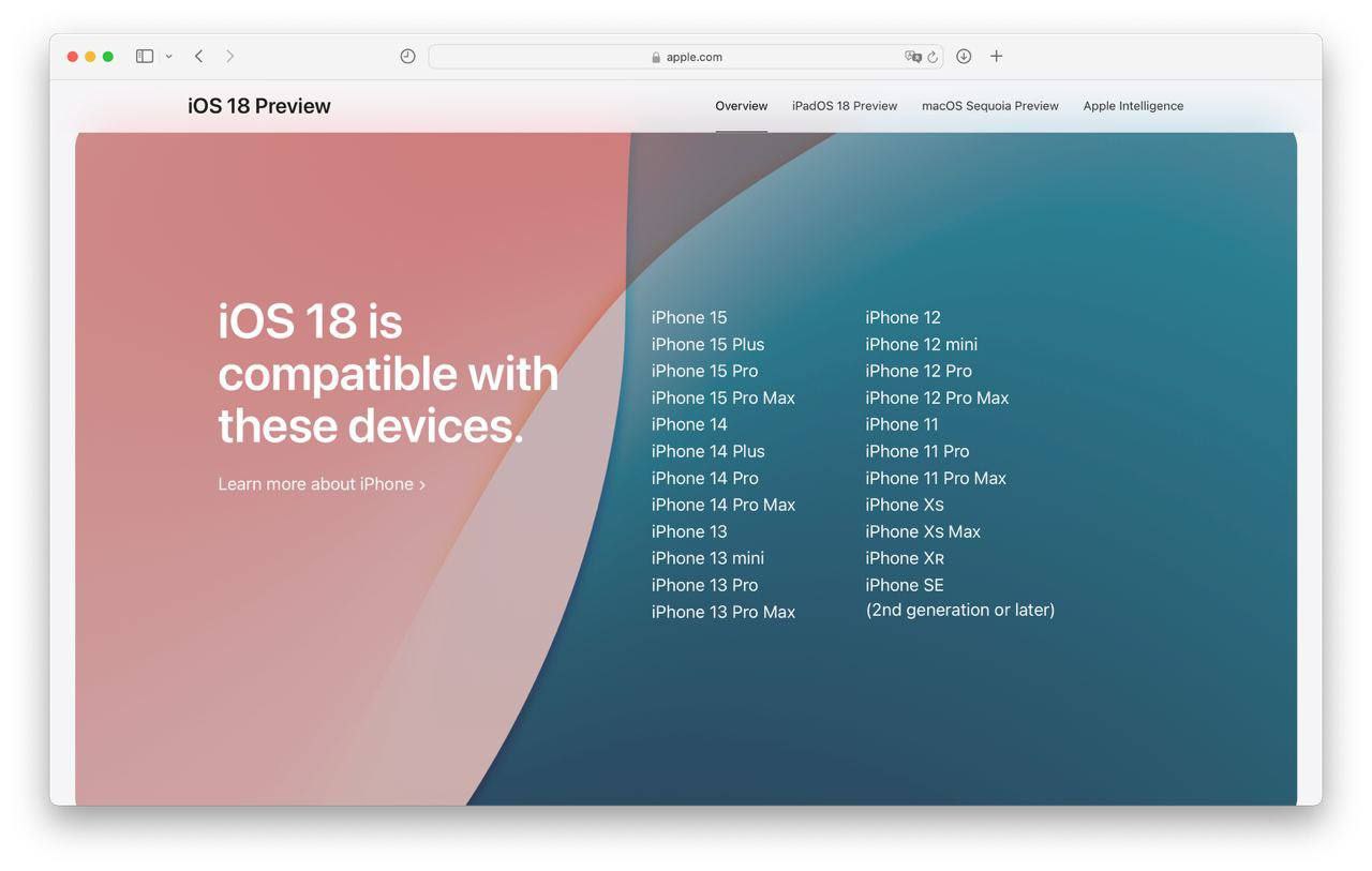 iOS 18: Какие устройства получат обновление?
Уже через пару дней состоится презентация Apple, где, как ожидается, будет представлена новая версия мобильной операционной системы iOS 18 | Сетка — социальная сеть от hh.ru