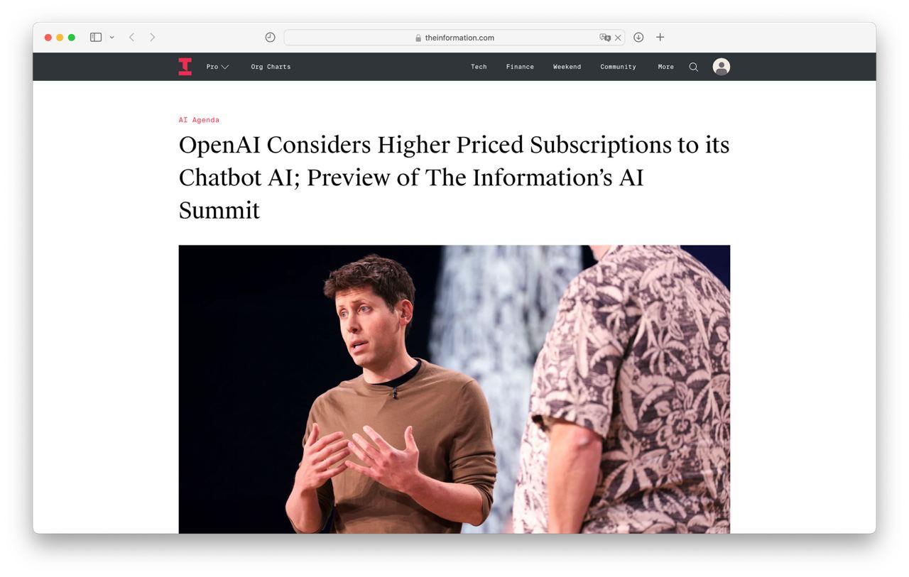 Тем временем в OpenAI обсуждают подписку на ChatGPT за $2000, чтобы выйти из дефицита бюджета
Напоминаем, что сейчас они в потенциальной яме размером в 5 миллиардов долларов | Сетка — социальная сеть от hh.ru