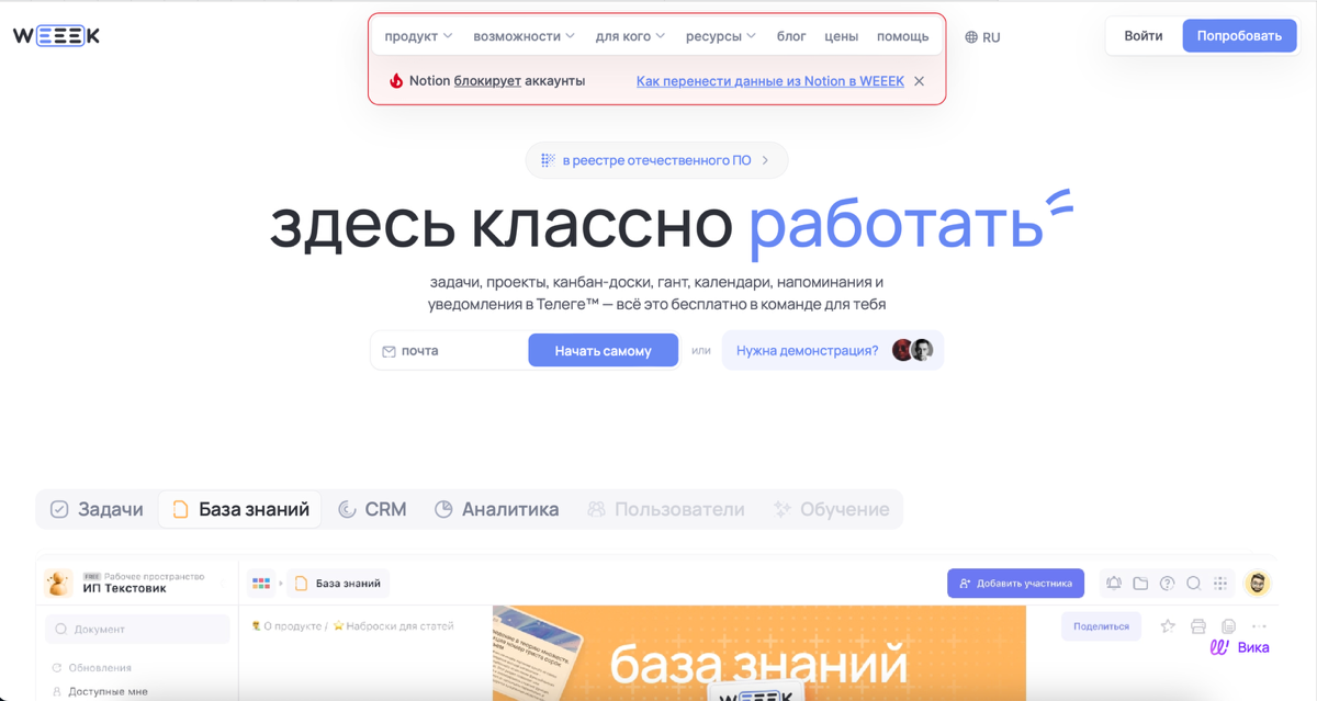 4 хороших альтернатив сервису Notion 👇🏼 | Сетка — социальная сеть от hh.ru