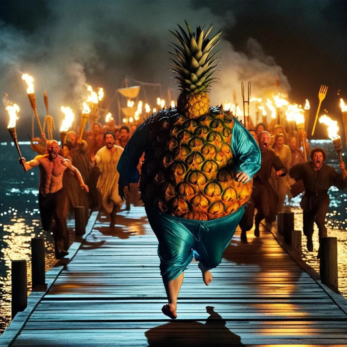 Настоящая история появления ананаса в Губке-Бобе.
Фанатский приквел с помощью нейросетей. | Сетка — социальная сеть от hh.ru