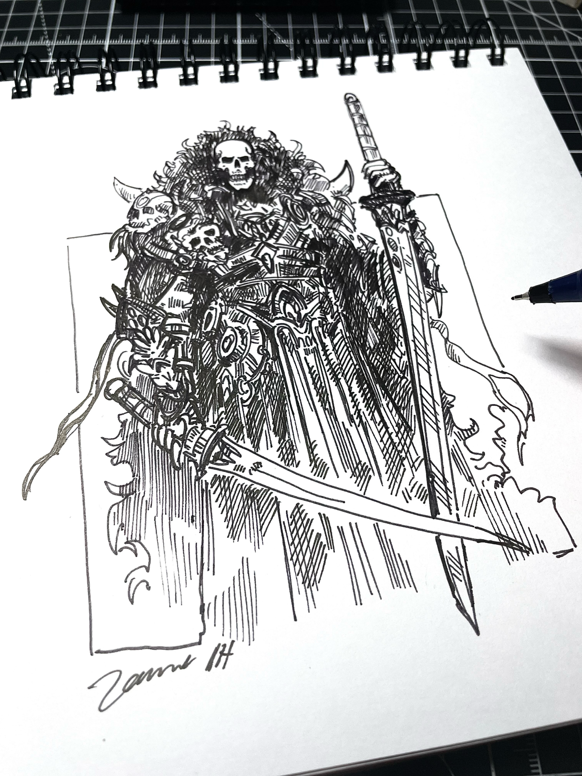 Рисунок дня ⚔️
#художники #сетка #скетчбук #творчество #концепт | Сетка — социальная сеть от hh.ru