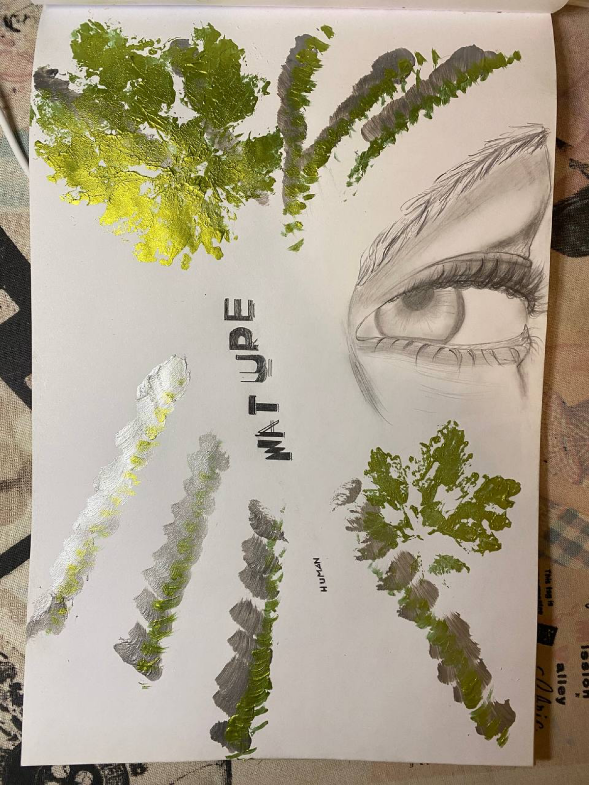 Картина «Око-human NatURE». Уголь. А4. Акрил | Сетка — социальная сеть от hh.ru