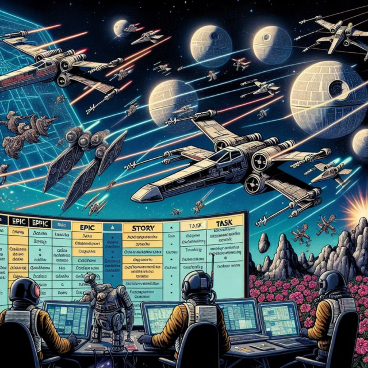 Плюсы Agile в удалённых командах 
В далекой-далекой галактике на планете Корусант, великий джедай придумал удивительную методологию управления командами, которая стала известна как Agile | Сетка — социальная сеть от hh.ru