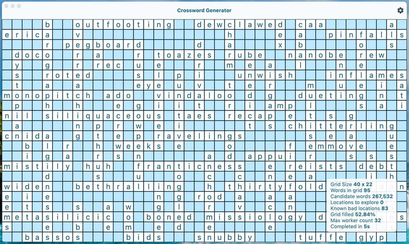 Build a word puzzle with Flutter: Гайд от Brett Morgan, где он рассказывает про создание кроссвордов.
https://codelabs.developers.google.com/codelabs/flutter-word-puzzle?hl=ru#0 | Сетка — социальная сеть от hh.ru