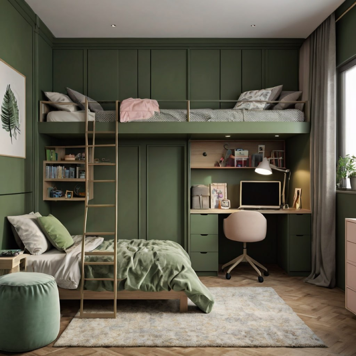 ✨ Оливковый цвет — идеальное решение для спокойного и уютного интерьера в современном стиле | Сетка — социальная сеть от hh.ru