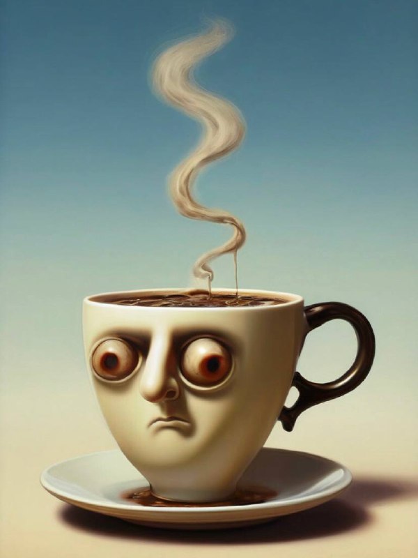 Бодрого утречка. Какая чашка кофе ты сегодня? 
#трудовыебудни #мем #ai #neuralart #neuralnetworks | Сетка — социальная сеть от hh.ru