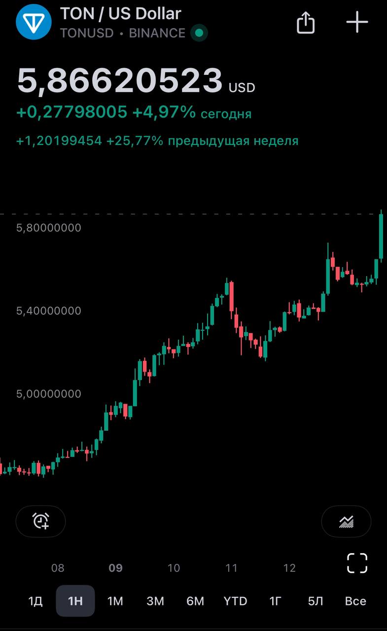 #BTC#TON
Ставка ставкой, день сегодня волатильный, как и говорил. Индекс уже около 2680 крутится.
А вот крипта прекрасно растет всю неделю, вовремя закупились на просадке | Сетка — социальная сеть от hh.ru