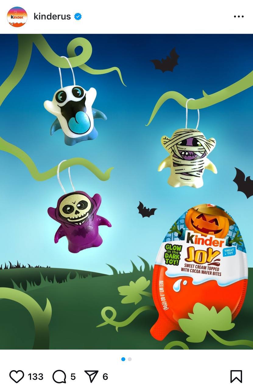 Kinder к Хэллоуину выпустили яйца с игрушками-монстрами! У них еще и волосы отрываются — под ними печать с тыквами и мозгами.
Нам нужно это в России.
🍕зумеры в телеграм | Сетка — социальная сеть от hh.ru