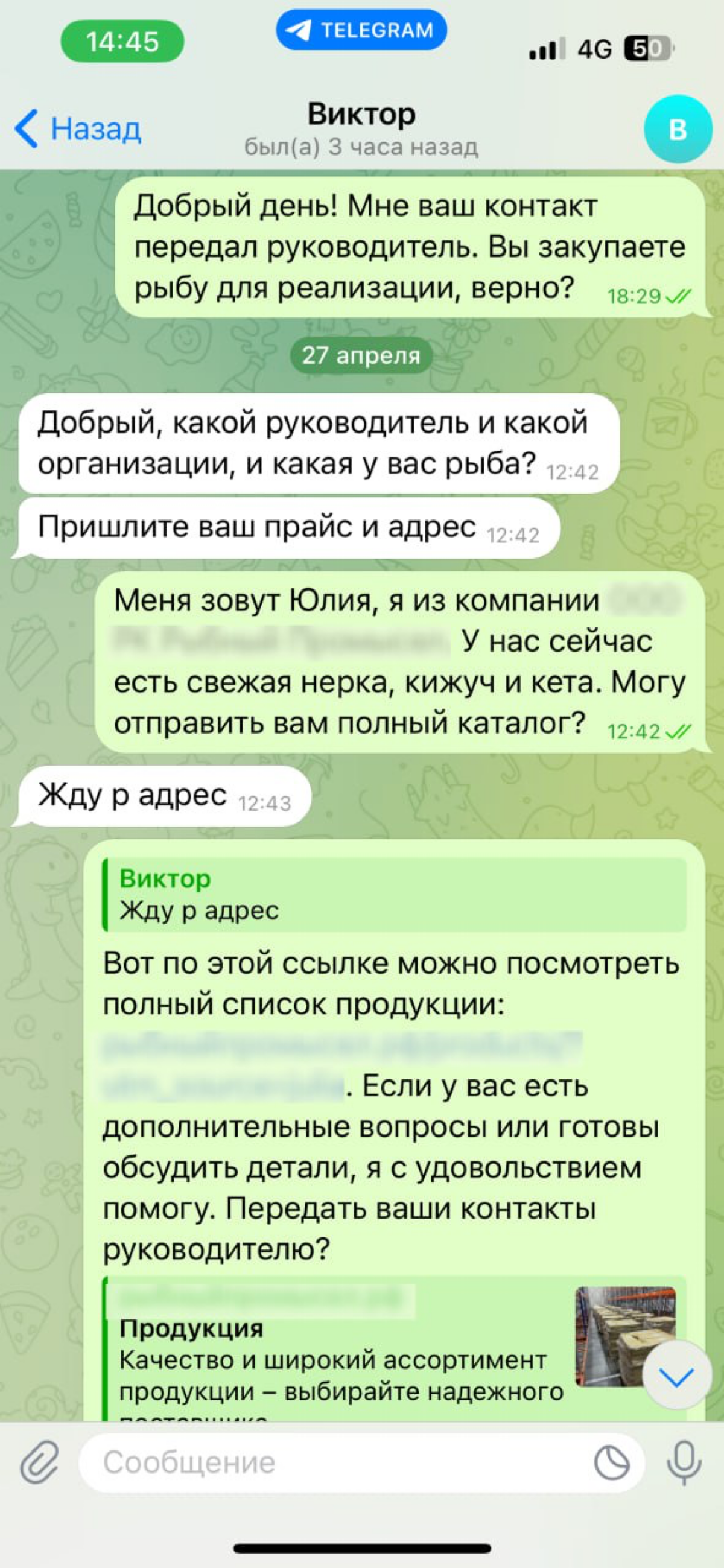 Кейс: Продажа рыбы с Камчатки с помощью ИИ | Сетка — социальная сеть от hh.ru