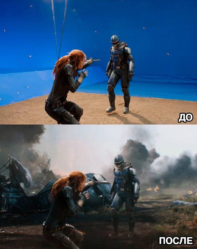 Кадры из фильмов Марвел до использования графики и после | Сетка — социальная сеть от hh.ru