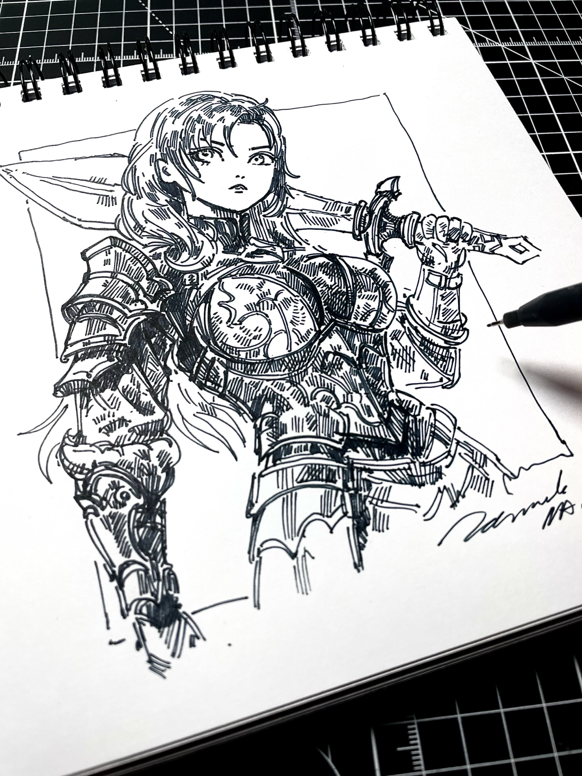 Такой уж меч 🗡️ рисунок дня
#рисунок #концептарт #скетчбук #художник | Сетка — социальная сеть от hh.ru