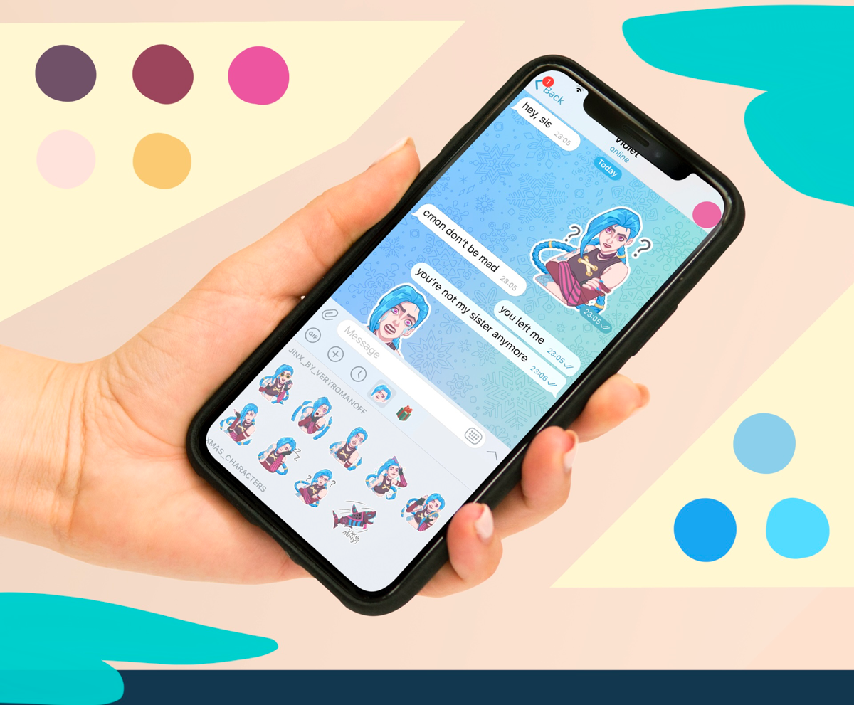 Однажды я посмотрела сериал Аркейн и влюбилась в него. А стикеров в телеграм по нему не было. Ну я и нарисовала себе стикерпак) Работа на себя заняла 5 дней | Сетка — социальная сеть от hh.ru