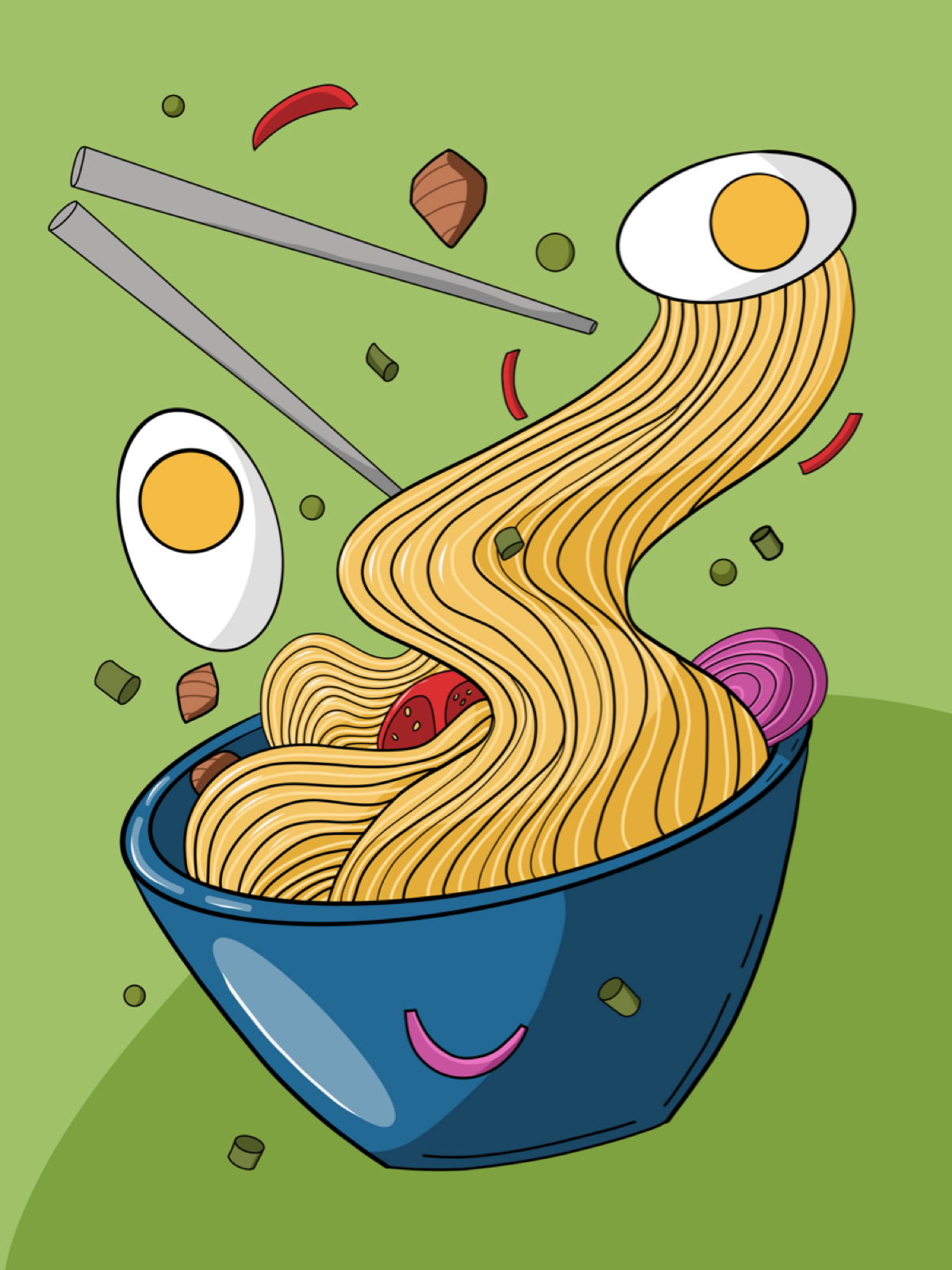 Привет ✋ привет
Сегодня хочу поделиться с вами особенностями моего рисования иллюстраций, которые сложились по зову сердца ♥.
1. Люблю рисовать лайн, и всегда начинаю работу с линии✅.
2 | Сетка — социальная сеть от hh.ru