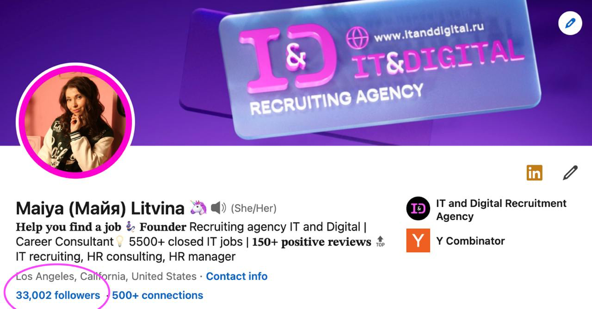 💜 33000 подписчиков на LinkedIn | Сетка — социальная сеть от hh.ru
