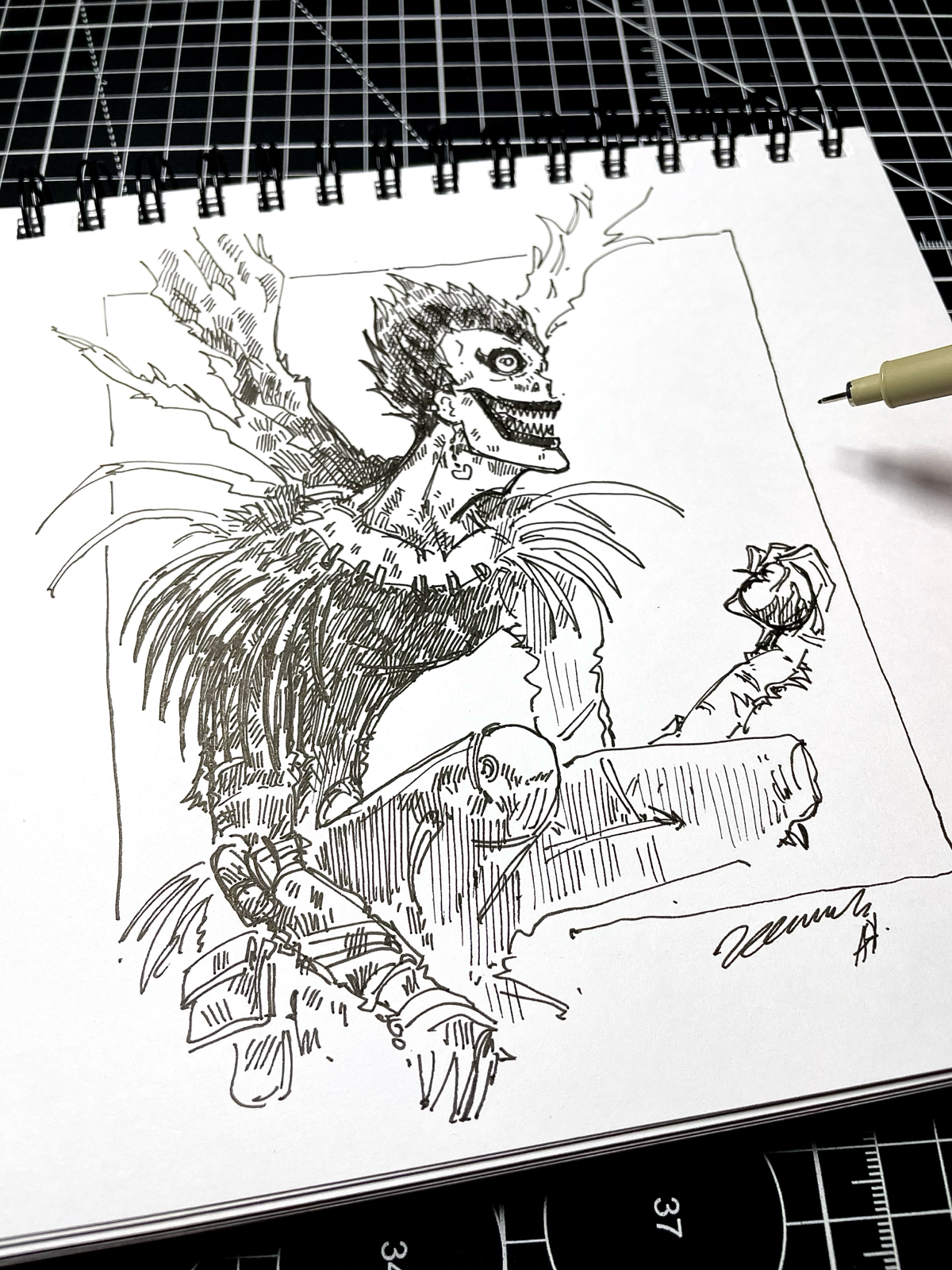 Нарисовал Рюка 🖋️
#рисунокдня #рисование #творчество #художник | Сетка — социальная сеть от hh.ru