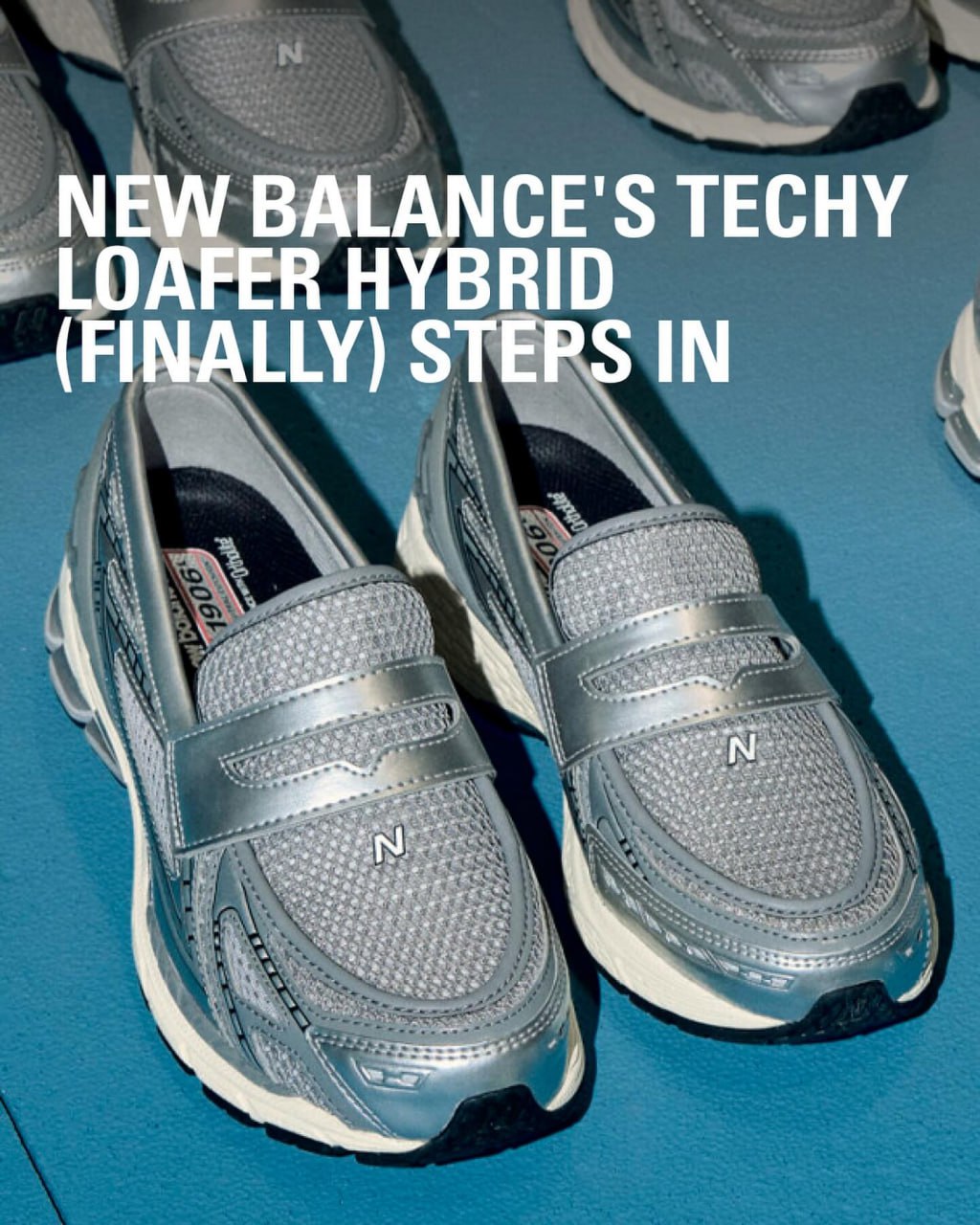 New Balance начали продажу новой модели 1906L — технологичных лоферов цвета металлик. Цена пары — $159 | Сетка — социальная сеть от hh.ru