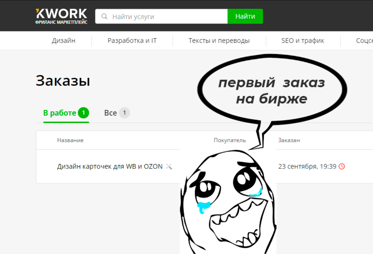 Первый заказ на Кворке 🥳 | Сетка — социальная сеть от hh.ru