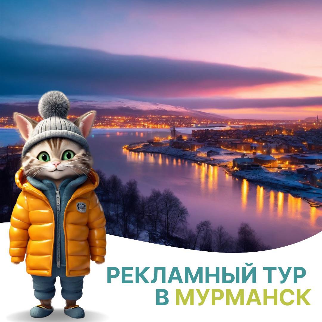 РЕКЛАМНЫЙ ТУР В МУРМАНСК
ТО: Премьера
Открой для себя волшебный мир зимней сказки в самом сердце Русского Севера – Мурманске!👀
🗓 Даты: 19.11.2024 - 21.11 | Сетка — социальная сеть от hh.ru