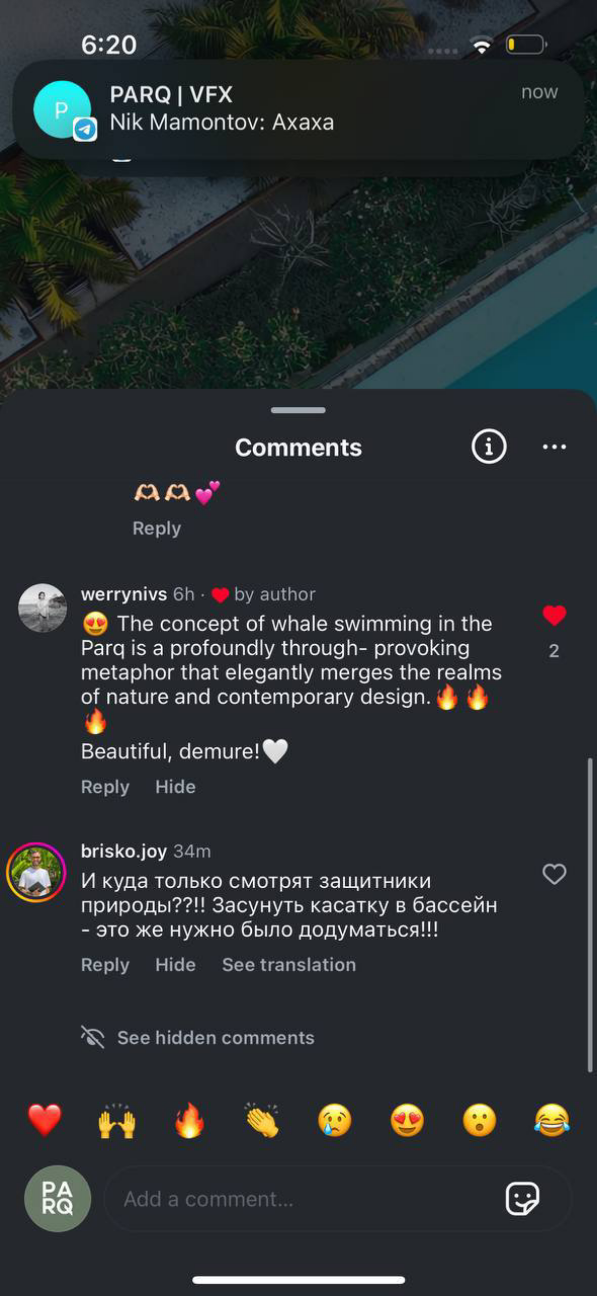 Мы пытались добиться максимальной реалистичности, и у нас получилось. Многие действительно поверили, что отель запустил касатку в бассейн, и директ завалили вопросами, как туда попасть😜 | Сетка — социальная сеть от hh.ru