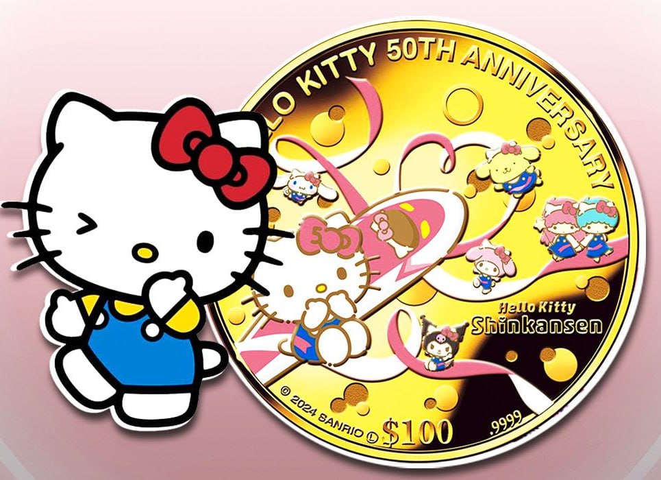 Резко захотелось стать инвестором: в честь 50-летия Hello Kitty выпустили памятную монету из чистого золота за 4600 долларов | Сетка — социальная сеть от hh.ru