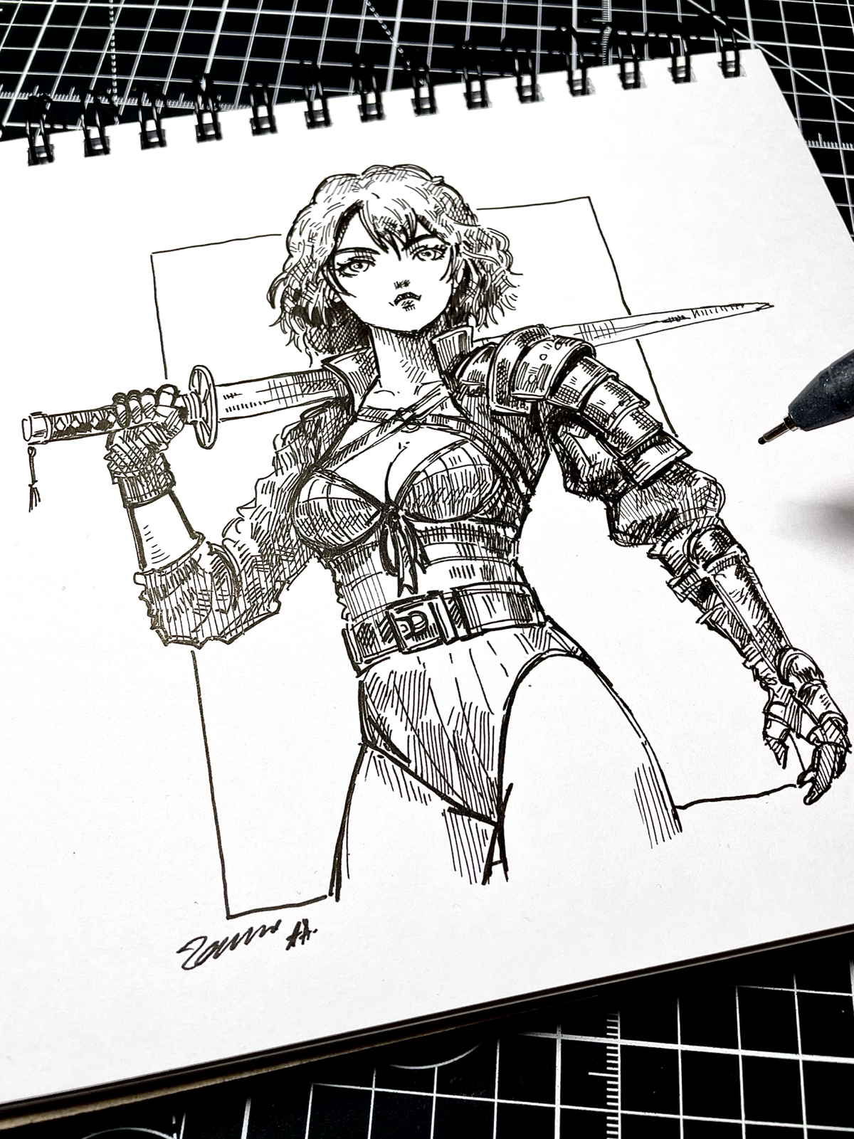 Я бы конечно постил каждый день, но 16 просмотров.. ждем как новички устаканятся.
Принимаю только новые эмоджи 😈 в #сетке
#рисунокдня #художники #концептарт #броня | Сетка — социальная сеть от hh.ru