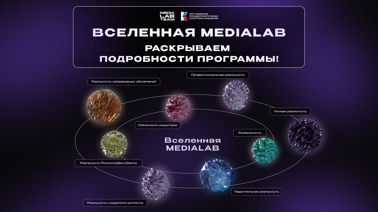 Вы только посмотрите, что мы вам принесли... Это же концепция программы MEDIALABFEST ❤
☺ Читай наши карточки, а еще лети на лендинг с интерактивной картинкой. Мы погрузим тебя во вселенную MEDIALAB | Сетка — социальная сеть от hh.ru