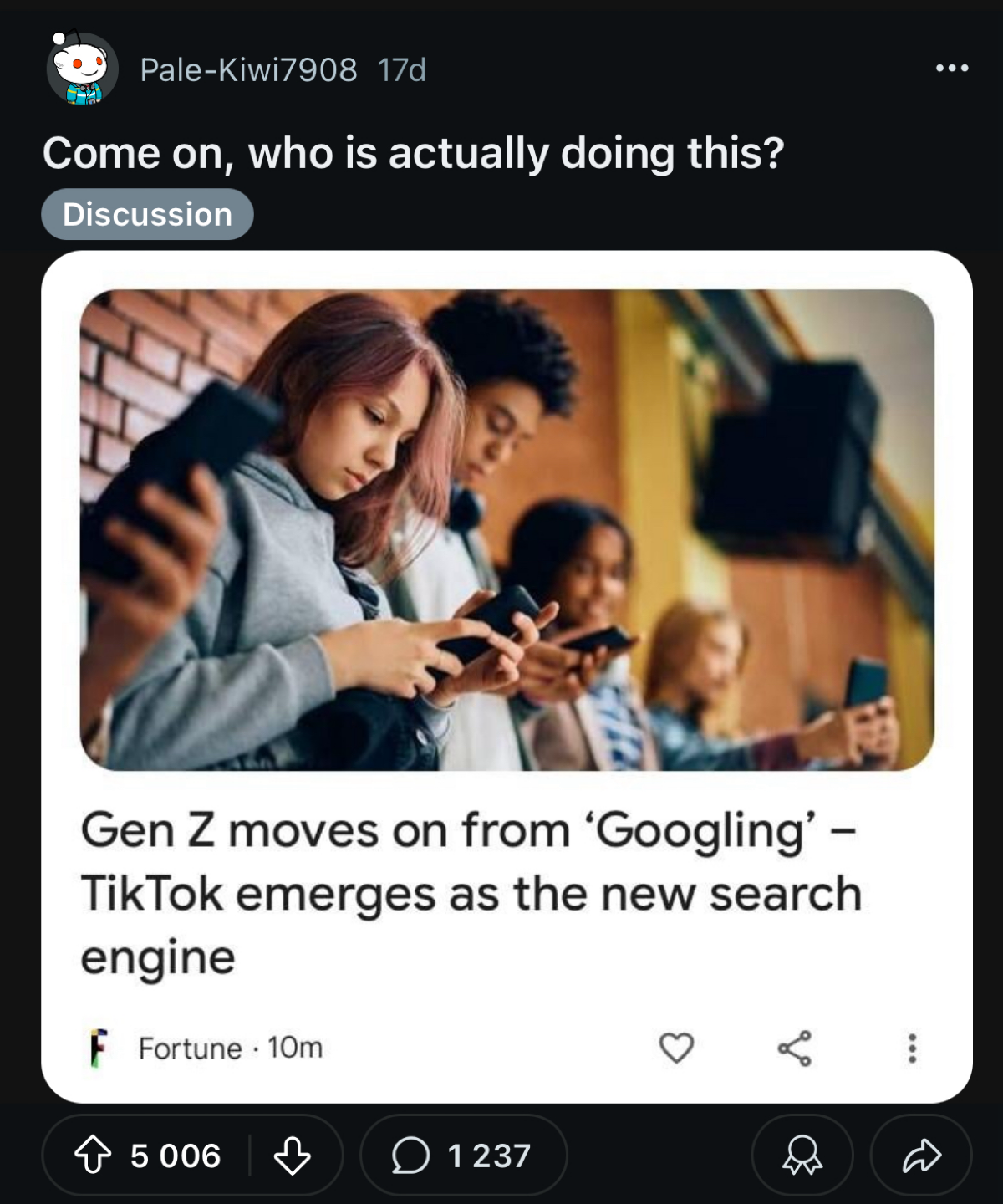 Зумеры снова всё меняют: вместо Google ищут всё в TikTok | Сетка — социальная сеть от hh.ru