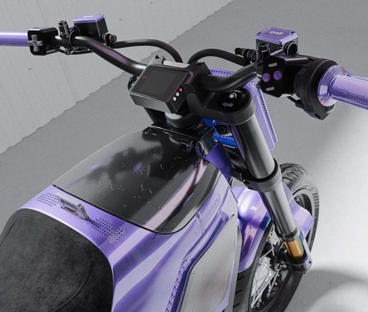 ⚡️Электробайк DAB 1a компании DAB Motors, вдохновлённый приставкой Nintendo Game Boy цвета «Atomic Purple», выпущенной в 1998 году | Сетка — социальная сеть от hh.ru