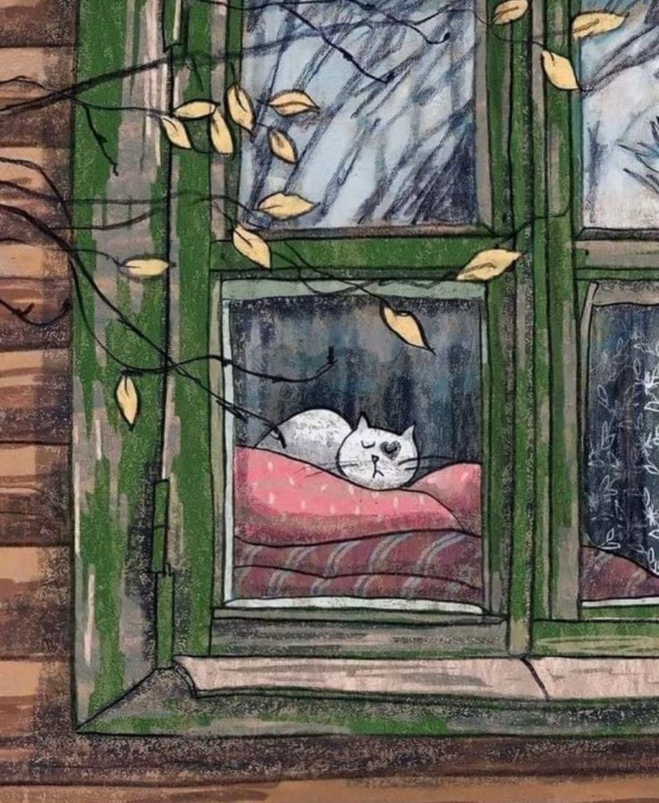 Кот, конечно, не способен защитить своего человека от осенней хандры,
лихих гостей и прочих бед.
Однако кошачье присутствие в доме удивительным образом успокаивает человеческие нервы | Сетка — социальная сеть от hh.ru