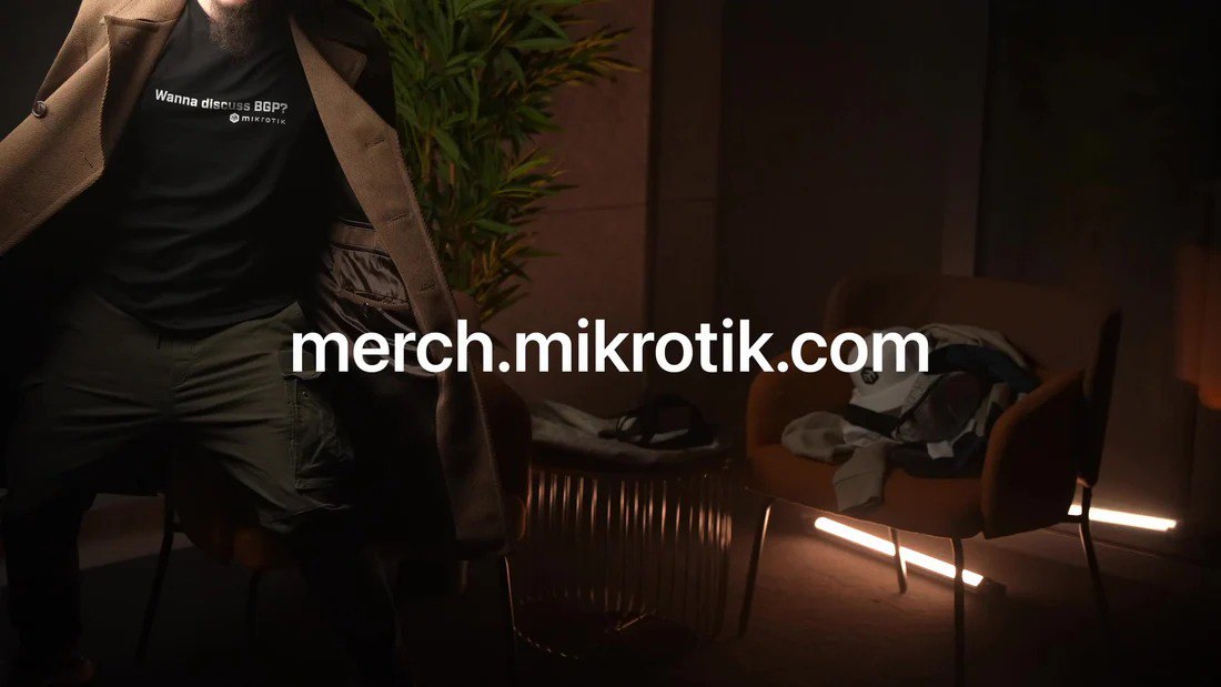 MikroTik merch
https://merch.mikrotik.com/
Определенно не хватает в коллекции после Cisco | Сетка — социальная сеть от hh.ru