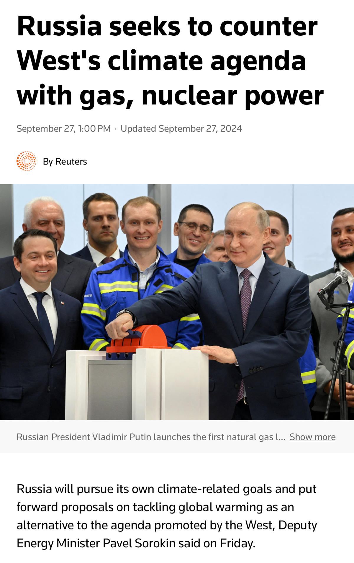 📊Энергоэффективность - основа декарбонизации!
Многие уже видели новость зарубежных СМИ о том, что РФ ЕДЕТ НА на #COP29 ДЛЯ СЛОЖНОГО РАЗГОВОРА С ПАРТНЁРАМИ?
По мнению #Reuters, наша страна будет продви... | Сетка — социальная сеть от hh.ru