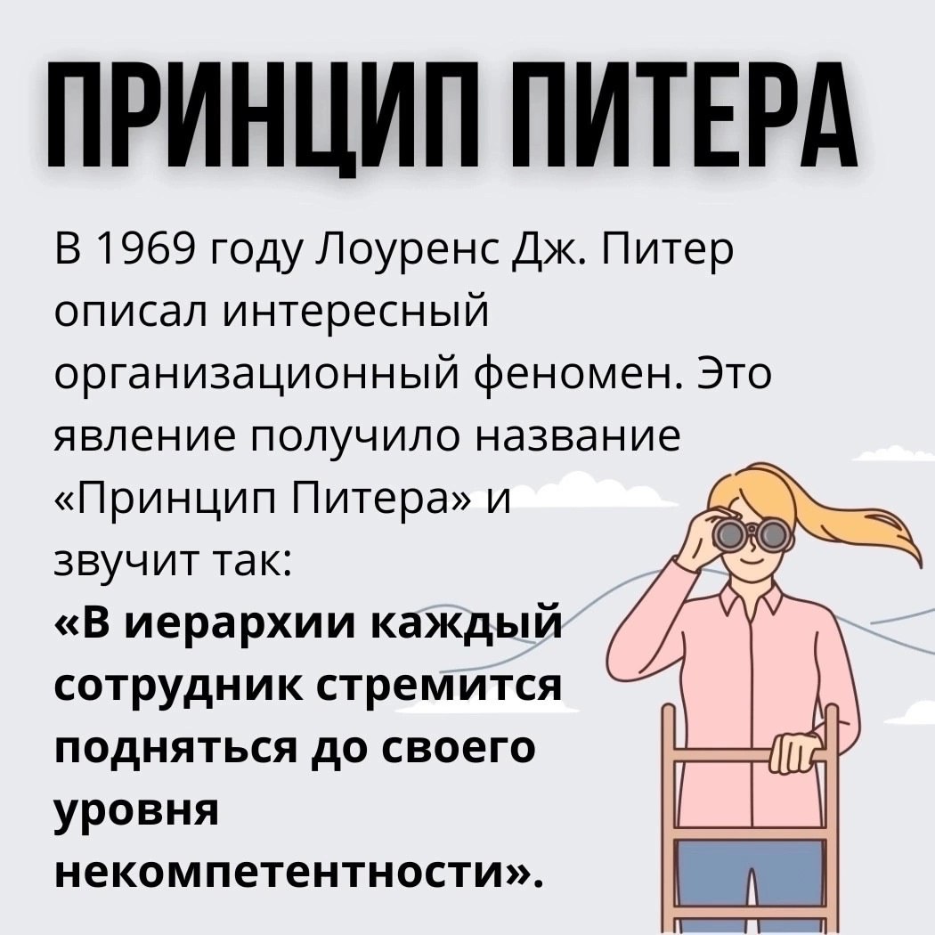 Принцип Питера
Читайте в карточках 🔻
#Маркетинг | Сетка — социальная сеть от hh.ru