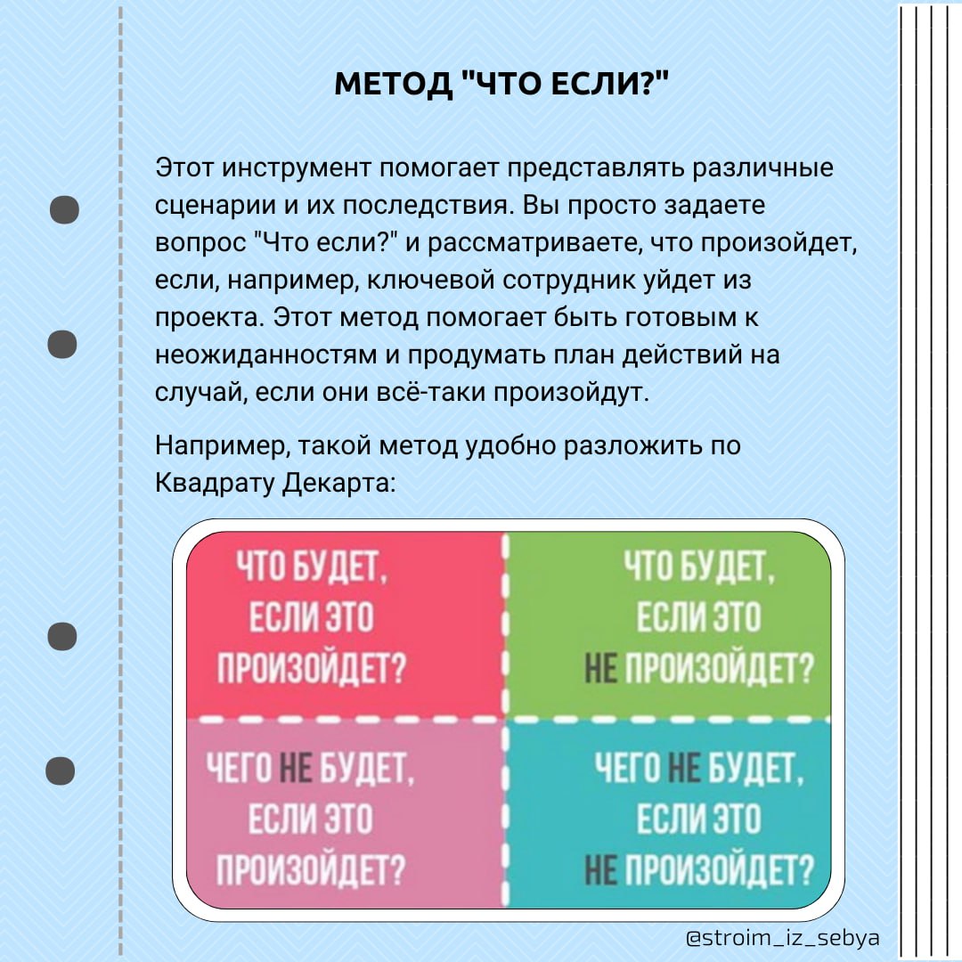 Инструменты для идентификации и анализа рисков
Риски — это как подводные камни. Чтобы не налететь на них, важно уметь их вовремя распознавать и анализировать | Сетка — социальная сеть от hh.ru