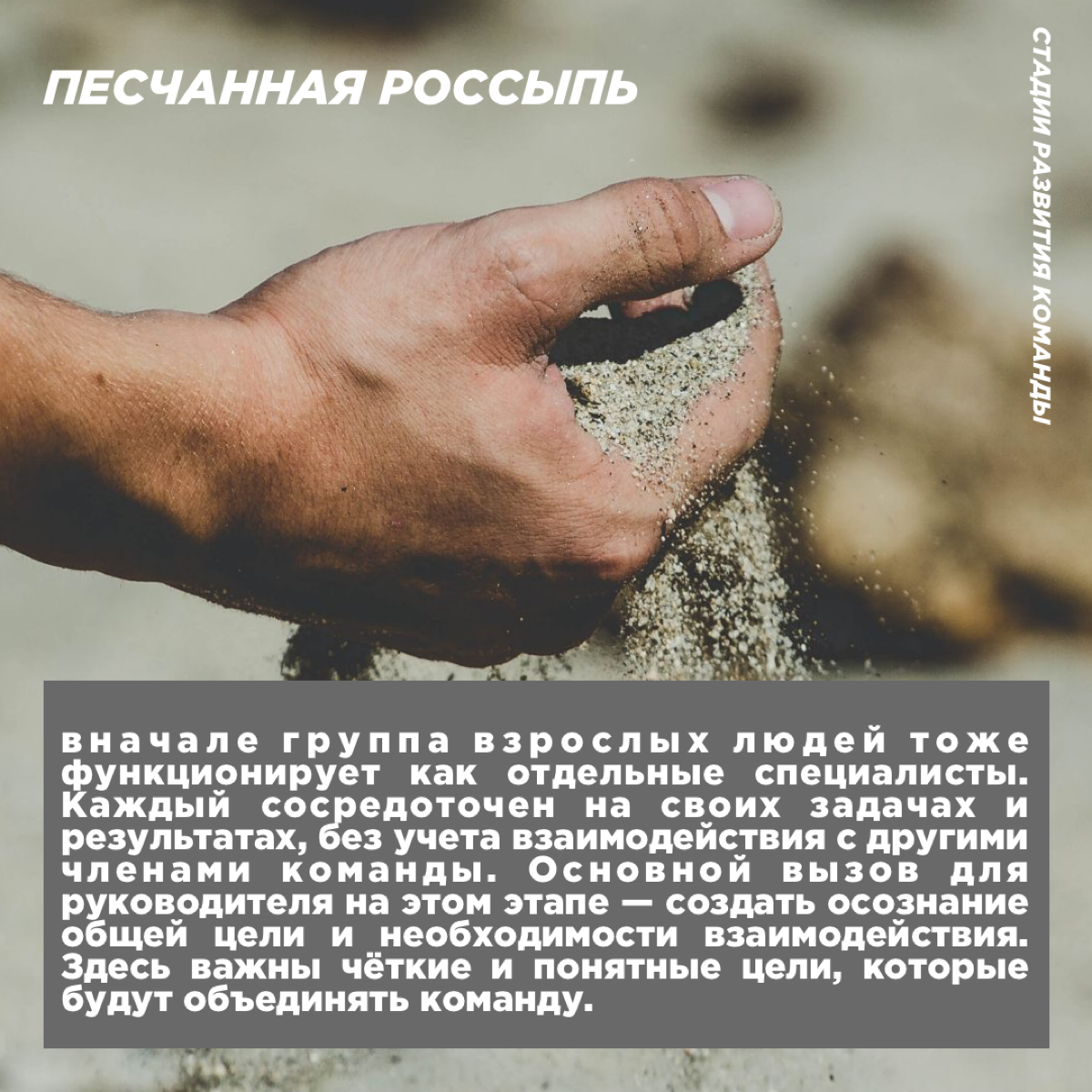 Я выходец вообще из детских лагерей, посвятил этому более 10 лет.
В методике Лутошкина есть стадии развития детского коллектива. Постарался его переложить в плоскость взрослых. Криво оформил визуально | Сетка — социальная сеть от hh.ru