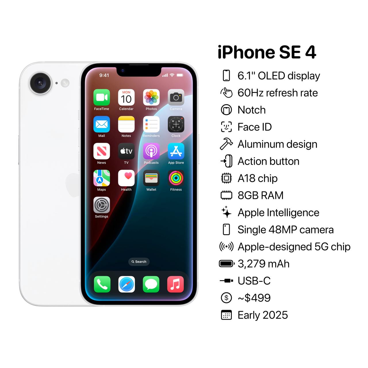 ⚡️ Возвращение легенды: iPhone SE четвертого поколения выйдет в 2025 году
Телефон будет сделан на базе iPhone 14, но со всеми фишками новейших яблок, включая Apple Intelligence | Сетка — социальная сеть от hh.ru