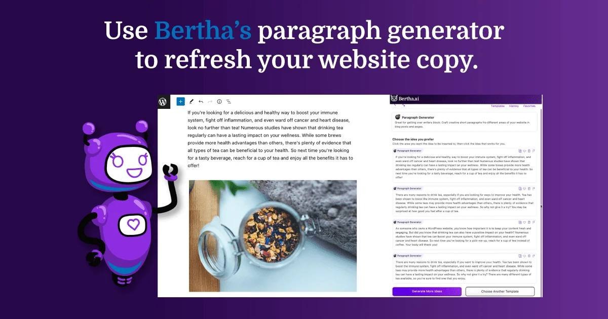 #инструменты
Bertha - инструмент для написания и создания изображений на основе ИИ.
Он поможет вам создать привлекательную маркетинговую копию для вашего сайта, документов и статей | Сетка — социальная сеть от hh.ru