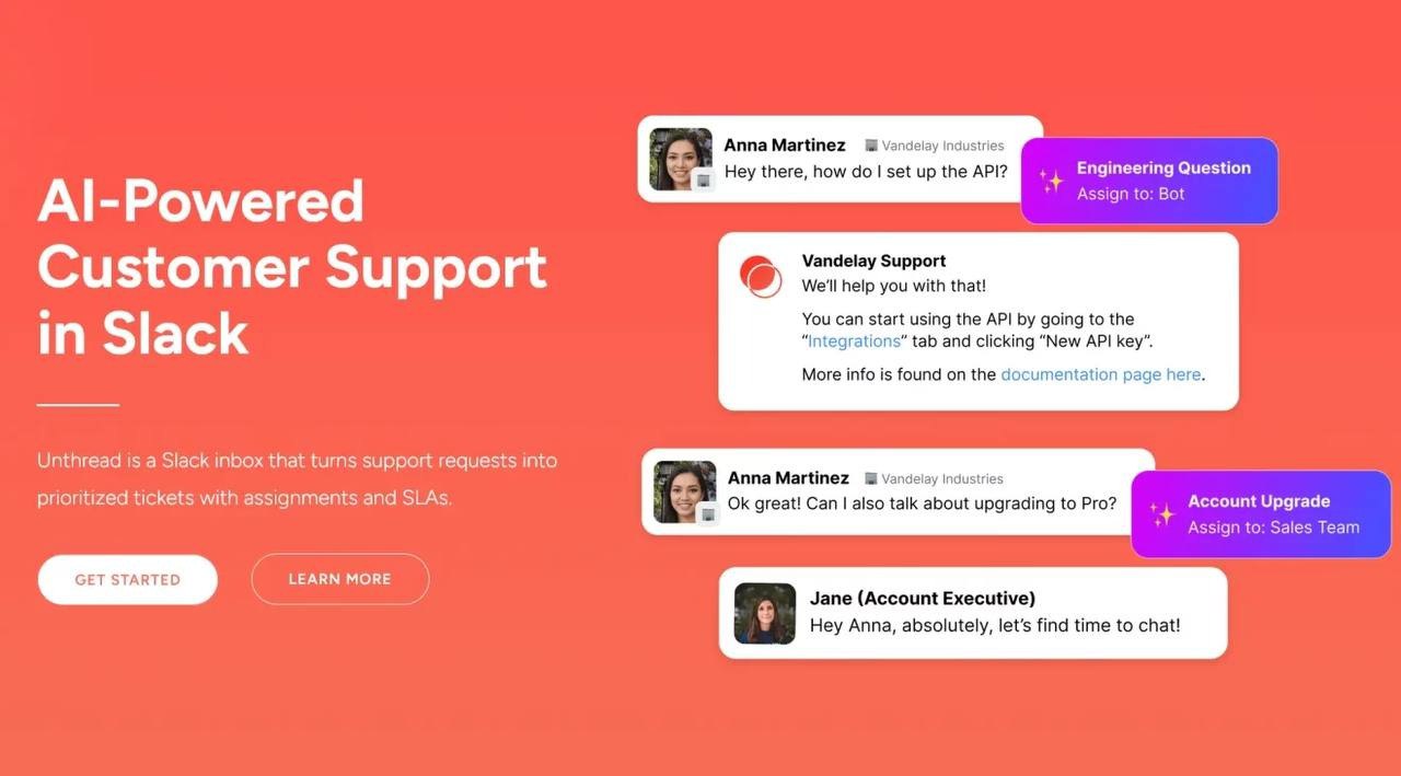 #инструменты
Unthread — инструмент поддержки клиентов, который создает почтовый ящик Slack для преобразования запросов клиентов в организованные заявки с приоритетом | Сетка — социальная сеть от hh.ru
