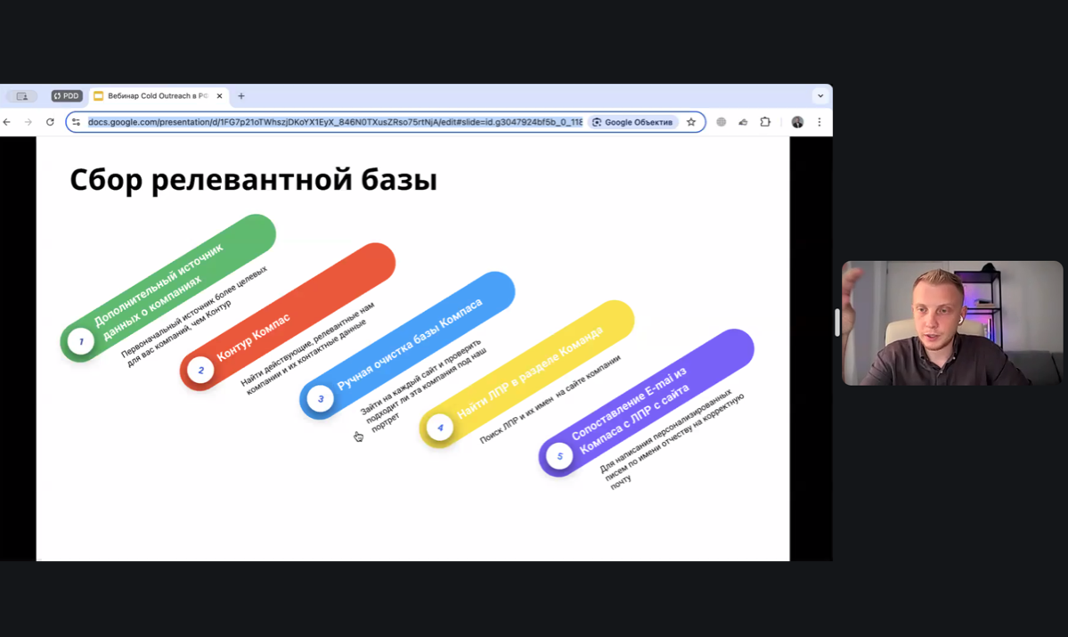 Только что-то прошел вебинар по Email-аутрич от @andrewshishkin.
Скорее всего вы не были на нем, но я собрал все скриншоты презентации. Здесь все слайды - https://evklead.ru/7dhf3S0Kazk | Сетка — социальная сеть от hh.ru